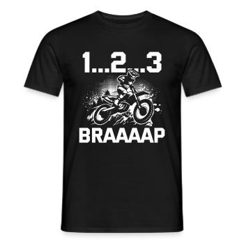 Motocross Gift for Enduro Supermoto Dirt Bike - Men's T-Shirt - black - Front - AI Model Male 178 light (178cm)