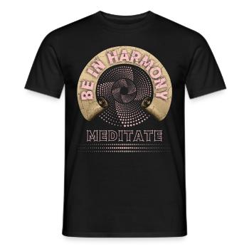 Meditation, Meditation, Harmony Harmony - Men's T-Shirt - black - Front - AI Model Male 178 light (178cm)
