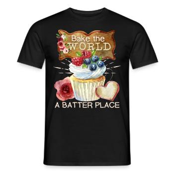 Cupcake, Kuchen backen, lustiger Spruch Muffin - Männer T-Shirt - Schwarz - Vorne - AI Model Male 178 light (178cm)