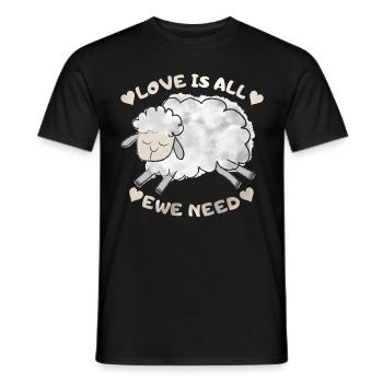 Mouton mouton drôle dicton, jeu de mots - T-shirt homme - noir - Devant - AI Model Male 178 light (178cm)