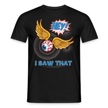 Alles sehende Auge, I-Saw-That, lustiger Spruch - Männer T-Shirt - Schwarz - Vorne - AI Model Male 178 light (178cm)