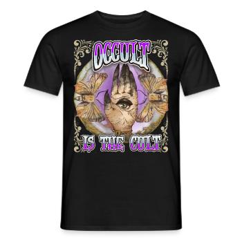 Occult, Eye All-Seeing Eye Magic Vintage Style - Men's T-Shirt - black - Front - AI Model Male 178 light (178cm)