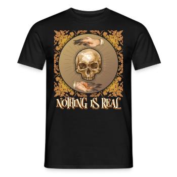 Occulte, Crâne, Magie, Alchimie Style Vintage - T-shirt homme - noir - Devant - AI Model Male 178 light (178cm)