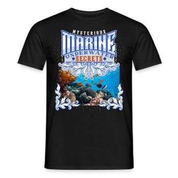 Sea-Ocean, Underwater World for Divers, Saying - Men's T-Shirt - black - Front - AI Model Male 178 light (178cm)