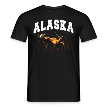 Alaska Geschenk Kinder Herren Damen USA Natur Eis - Männer T-Shirt - Schwarz - Vorne - AI Model Male 178 light (178cm)