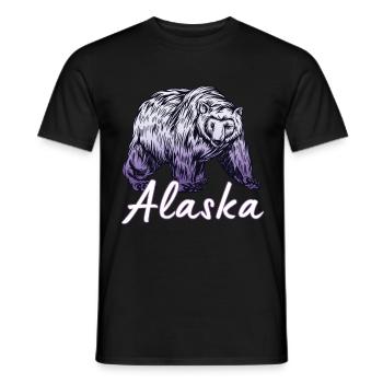 Alaska Geschenk USA Natur Bär Denali Grizzly Wald - Männer T-Shirt - Schwarz - Vorne - AI Model Male 178 light (178cm)