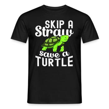 Turtle Relaxed Chill Sea Ocean Beach - Men's T-Shirt - black - Front - AI Model Male 178 light (178cm)