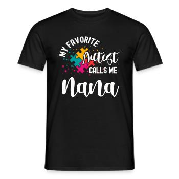Tshirt autistique Autimus Cadeau Asperger Enfants - T-shirt homme - noir - Devant - AI Model Male 178 light (178cm)