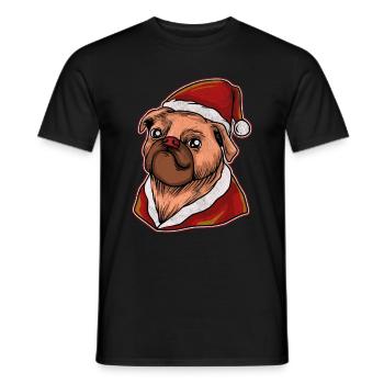 Christmas Ugly Christmas Gift Xmas Pug Pug - Men's T-Shirt - black - Front - AI Model Male 178 light (178cm)
