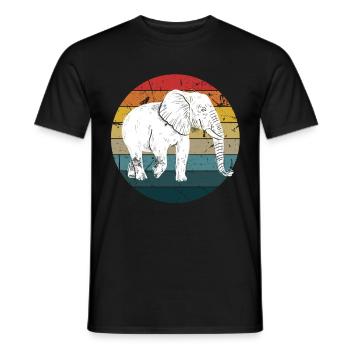 Éléphant - T-shirt homme - noir - Devant - AI Model Male 178 light (178cm)