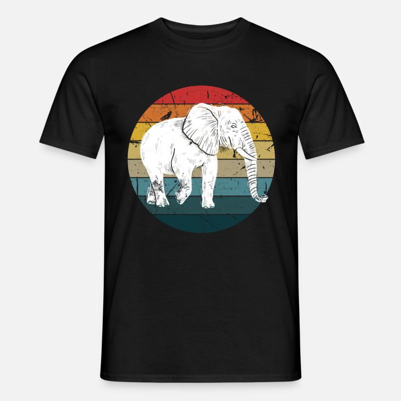 Elefant - Männer T-Shirt - Schwarz