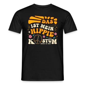 Hippie Peace Groovy Flowerpower Boho Woodstock - Men's T-Shirt - black - Front - AI Model Male 178 light (178cm)
