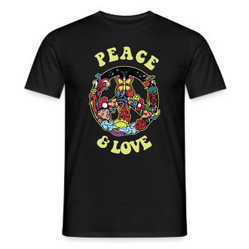 Hippie Geschenk Acidhead Flowerpower Hippi Hippy - Männer T-Shirt - Schwarz - Vorne - AI Model Male 178 light (178cm)