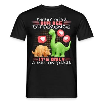 Dinosaure amoureux drôle disant Dinosaure - T-shirt homme - noir - Devant - AI Model Male 178 light (178cm)