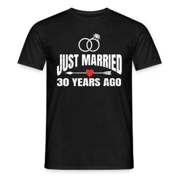 Je viens de me marier il y a 30 ans 30e anniversaire de mariage - T-shirt homme - noir - Devant - AI Model Male 178 light (178cm)