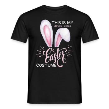 Easter , funny saying, rabbit ears, Easter - Men's T-Shirt - black - Front - AI Model Male 178 light (178cm)