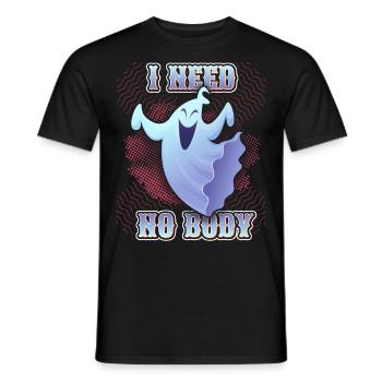Lustiger-Geist, Spruch Halloween Comic-Book Stil - Männer T-Shirt - Schwarz - Vorne - AI Model Male 178 light (178cm)