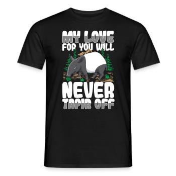 My Love For You Will Never Tapir Off - Männer T-Shirt - Schwarz - Vorne - AI Model Male 178 light (178cm)