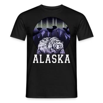Alaska Geschenk Kinder Herren Damen USA Natur Eis - Männer T-Shirt - Schwarz - Vorne - AI Model Male 178 light (178cm)