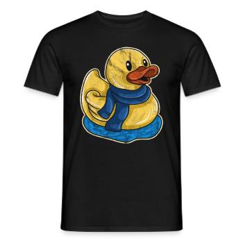 Ente Geschenk Kinder Badewanne Entchen Entlein - Männer T-Shirt - Schwarz - Vorne - AI Model Male 178 light (178cm)