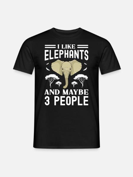 Éléphant - T-shirt homme - noir