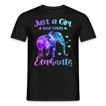 Elephant Tshirt pour Elephant Elephant Kids Zoo - T-shirt homme - noir - Devant - AI Model Male 178 light (178cm)