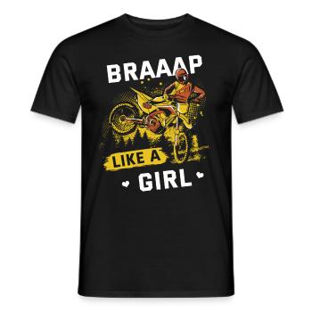 Cadeau Motocross pour Enduro Supermoto Dirt Bike - T-shirt homme - noir - Devant - AI Model Male 178 light (178cm)