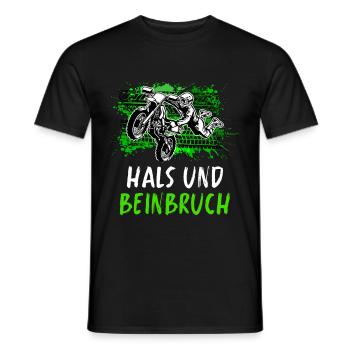 Motocross Tshirt Für Herren Damen Enduro Supermoto - Männer T-Shirt - Schwarz - Vorne - AI Model Male 178 light (178cm)