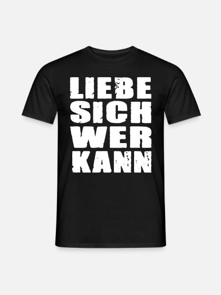 Liebe Sich Wer Kann für den Partner - Männer T-Shirt - Schwarz