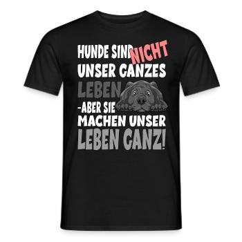 Hunde sind nicht unser ganzes Leben - unser Leben - Männer T-Shirt - Schwarz - Vorne - AI Model Male 178 light (178cm)