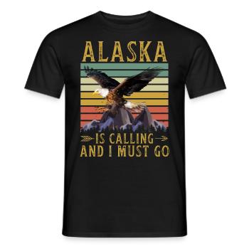 Alaska Geschenk USA Natur Bär Denali Grizzly Wald - Männer T-Shirt - Schwarz - Vorne - AI Model Male 178 light (178cm)
