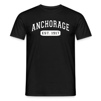 Alaska Geschenk USA Natur Bär Denali Grizzly Wald - Männer T-Shirt - Schwarz - Vorne - AI Model Male 178 light (178cm)