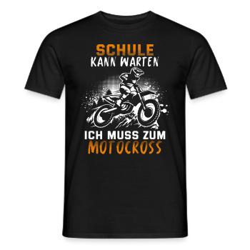 Motocross Geschenk Für Enduro Supermoto Dirt Bike - Männer T-Shirt - Schwarz - Vorne - AI Model Male 178 light (178cm)