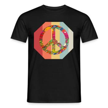 Hippie Geschenk Acidhead Flowerpower Hippi Hippy - Männer T-Shirt - Schwarz - Vorne - AI Model Male 178 light (178cm)