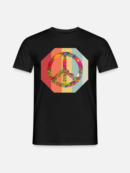 Hippie Gift Acidhead Flowerpower Hippi Hippy - Men's T-Shirt - black