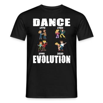 Dance Evolution für einen Tänzer und Tänzerin - Männer T-Shirt - Schwarz - Vorne - AI Model Male 178 light (178cm)