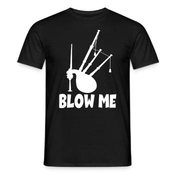 Blow Me Dudelsack - Männer T-Shirt - Schwarz - Vorne - AI Model Male 178 light (178cm)