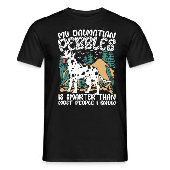 My Dalmatian Is Smarter Than Most People I Know - Männer T-Shirt - Schwarz - Vorne - AI Model Male 178 light (178cm)