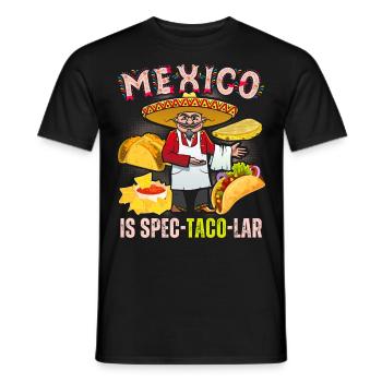 Taco funny saying Mexico - Men's T-Shirt - black - Front - AI Model Male 178 light (178cm)