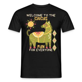 Cirque, drôle de dicton avec cheval, cheval de cirque - T-shirt homme - noir - Devant - AI Model Male 178 light (178cm)