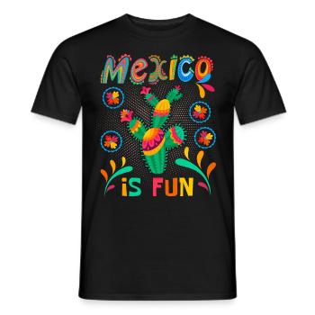 Mexique, dicton, motif de cactus - T-shirt homme - noir - Devant - AI Model Male 178 light (178cm)