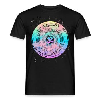 Om symbole Om signe, mandala om, yoga yogi - T-shirt homme - noir - Devant - AI Model Male 178 light (178cm)