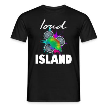 Fehmarn Loud Island - Männer T-Shirt - Schwarz - Vorne - AI Model Male 178 light (178cm)