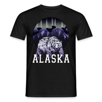 Alaska Geschenk USA Natur Bär Denali Grizzly Wald - Männer T-Shirt - Schwarz - Vorne - AI Model Male 178 light (178cm)