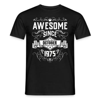 1992 Födelsedagsfest Gammalt byggår oktober - T-shirt herr - svart - Fram - AI Model Male 178 light (178cm)