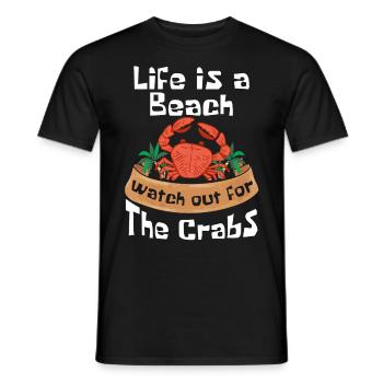 Crabe Tshirt Crabe Crevettes Scorpion Homard - T-shirt homme - noir - Devant - AI Model Male 178 light (178cm)