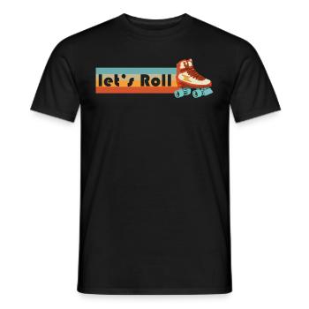 Inline Skate Gift Rollerskates Roller 70s - T-shirt homme - noir - Devant - AI Model Male 178 light (178cm)
