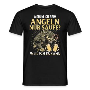Angeln Fishing Fisher Angelrute Karpfen Rute Fisch - Männer T-Shirt - Schwarz - Vorne - AI Model Male 178 light (178cm)