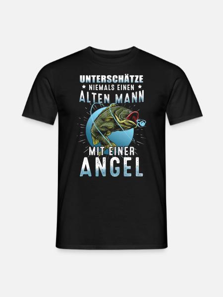 Angeln - Männer T-Shirt - Schwarz