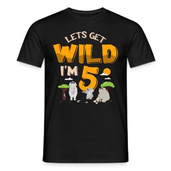 Cadeau d’éléphant pour Proboscis Africa Wilderness Zoo - T-shirt homme - noir - Devant - AI Model Male 178 light (178cm)